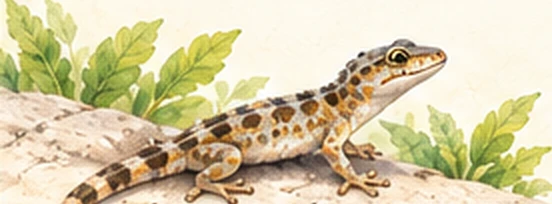 Ein echter Gecko sonnt sich auf einem Stein